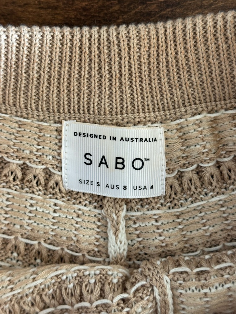 SABO Striped Knit Pants and Top Set in Cream & White - Picture 10 of 11